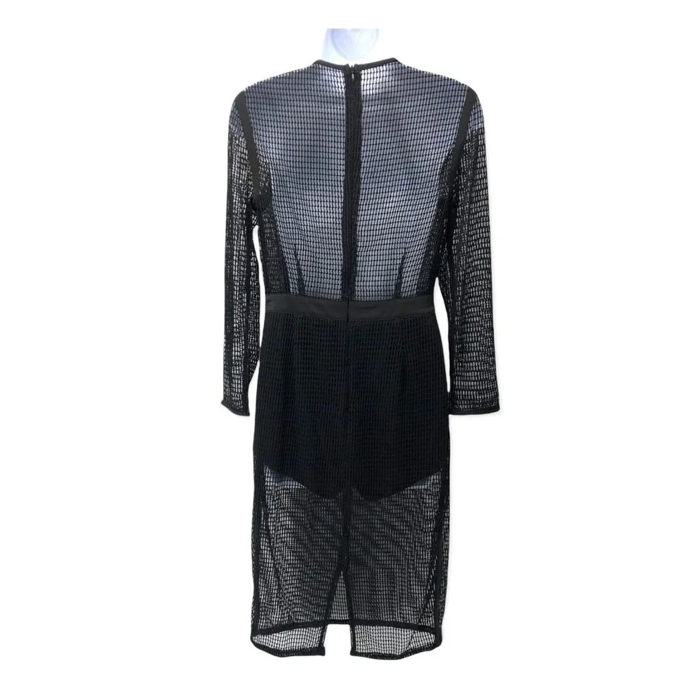 NBD Sabrina Small Black Sheer Mesh Net Sexy Romper Dress Revolve.com - Picture 9 of 16